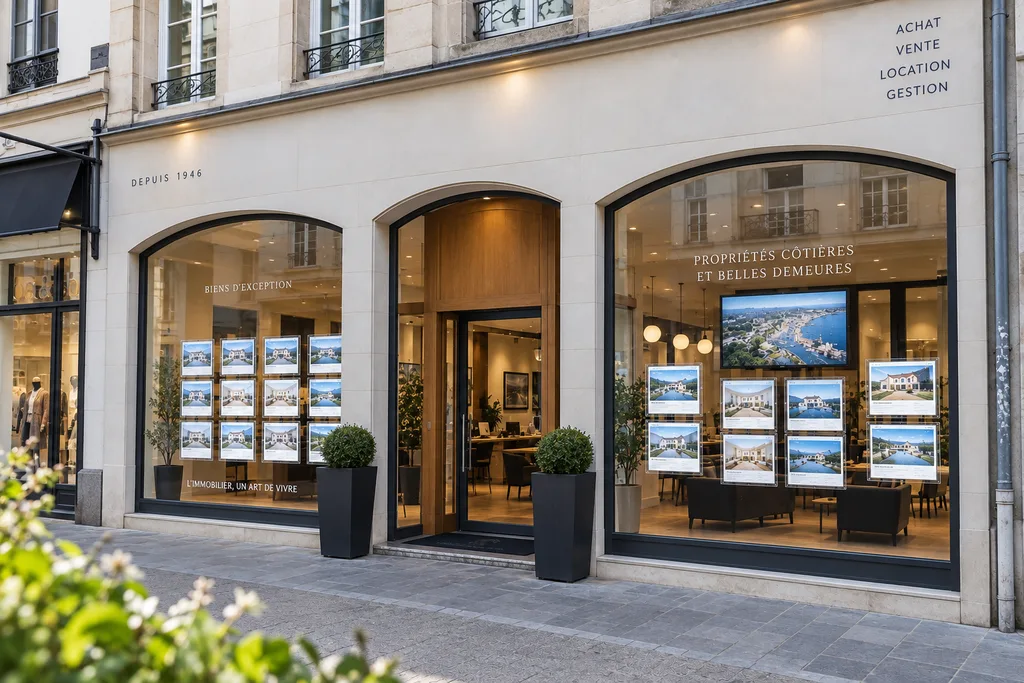 Agence immobilière avec vitrine à Cherbourg-en-Cotentin