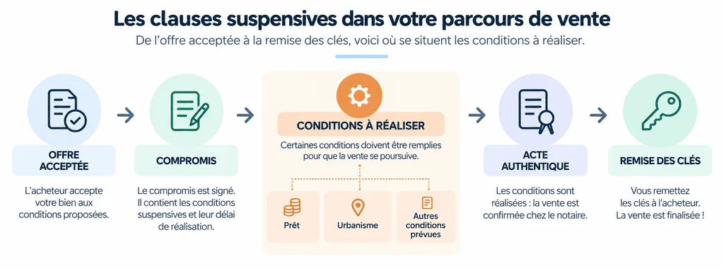 Étapes entre le compromis de vente et la signature de l'acte authentique