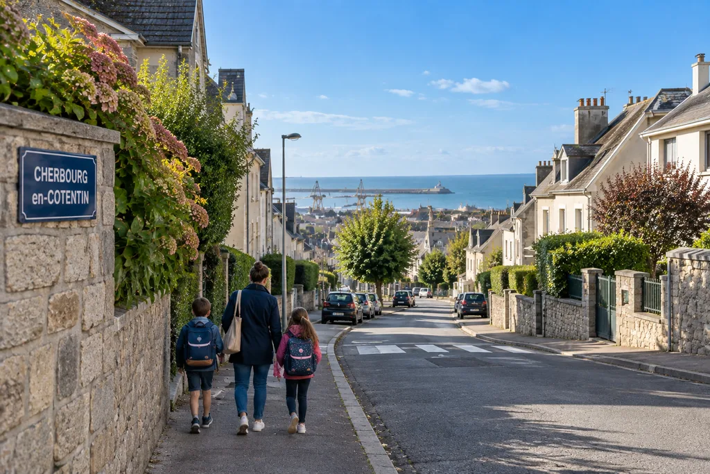 Quartier familial à Cherbourg-en-Cotentin proche des écoles et services