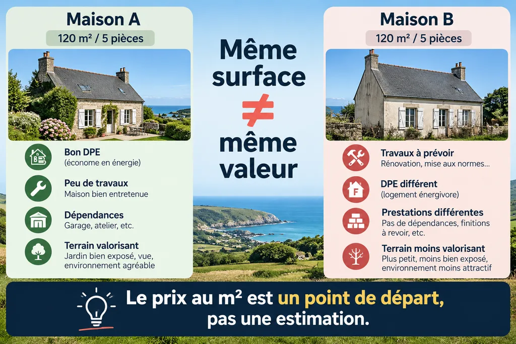 Paysage de La Hague dans la Manche en Normandie
