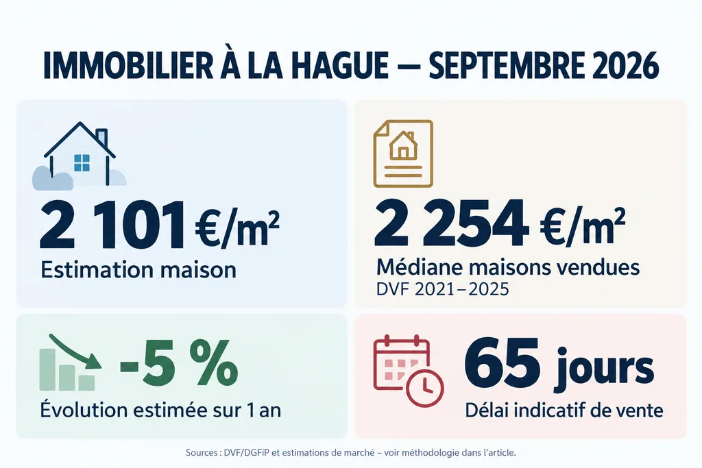 Prix immobilier à La Hague en septembre 2026 : prix m2 maison, évolution et délai de vente